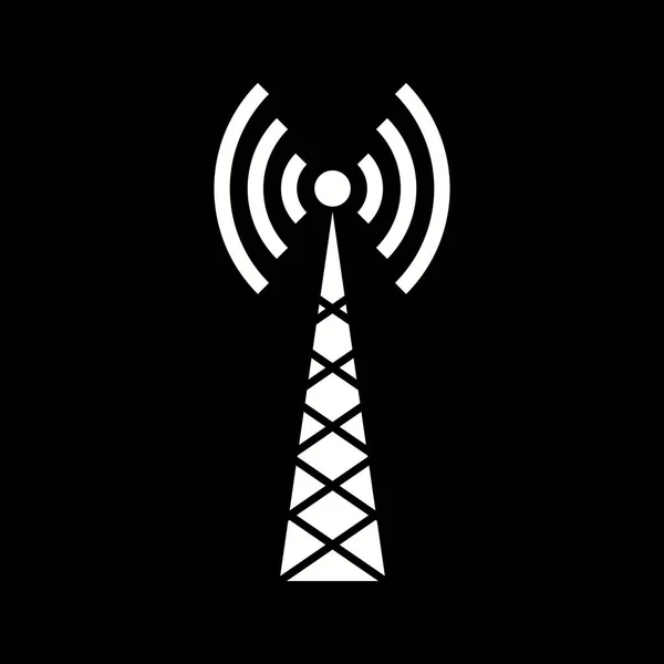 Único Telecom Tower Vector Glyph Icon —  Vetores de Stock