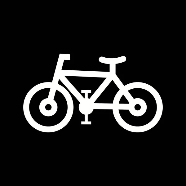Icono Único Del Glifo Del Vector Bicicleta — Archivo Imágenes Vectoriales