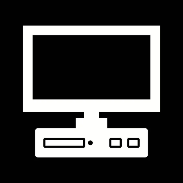 Único Desktop Vector Glyph Icon — Vetor de Stock