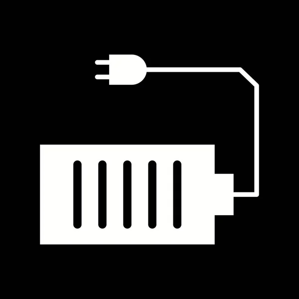 Unico Cella Plug Vector Glyph Icona — Vettoriale Stock