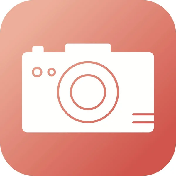 Unique Photograph Camera Vector Glyph Icon — Stock Vector