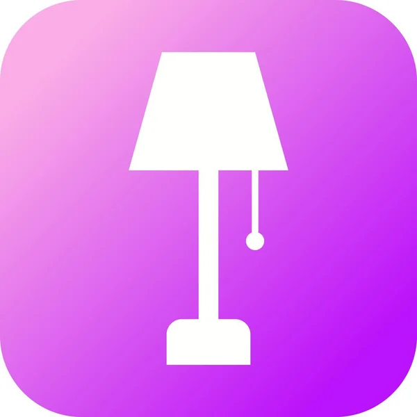 Icône Vectoriel Glyphe Lampe Unique — Image vectorielle