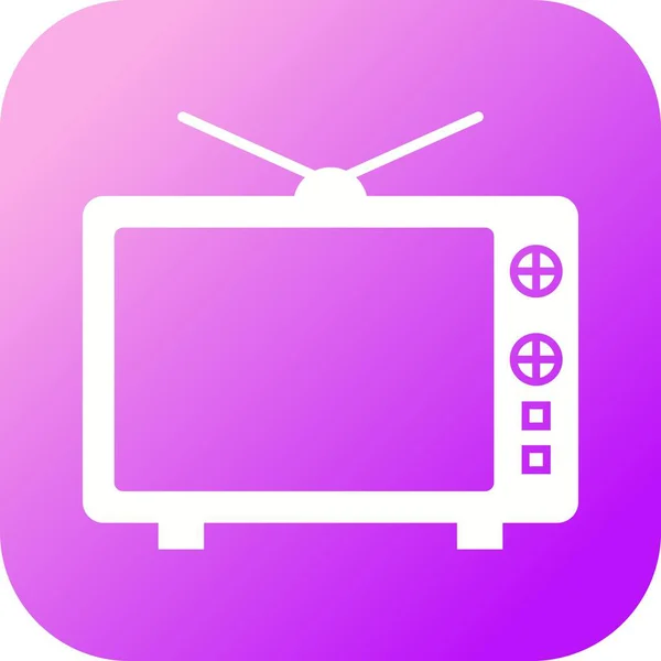 ユニークなテレビグリフベクトルアイコン — ストックベクタ