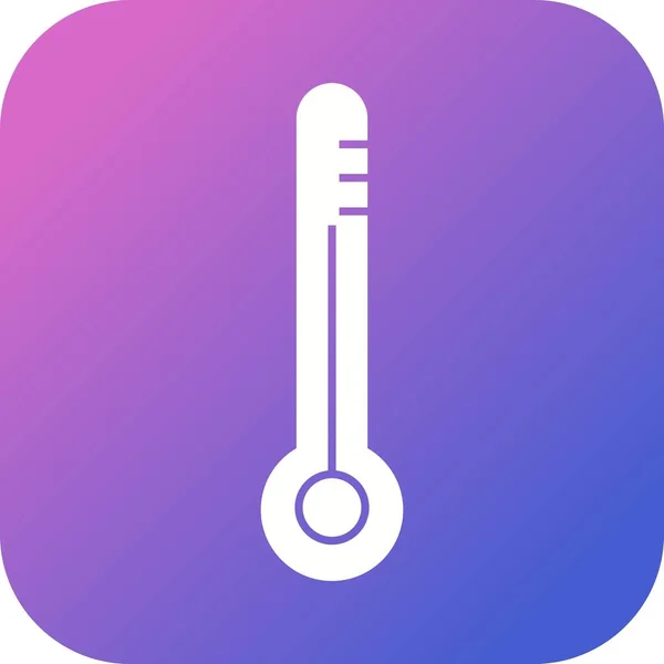 Einzigartiges Thermometer Vector Glyph Icon — Stockvektor