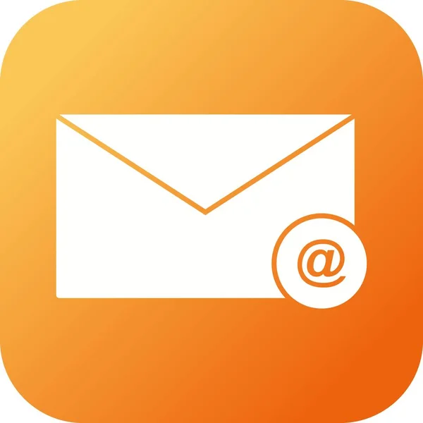 Unique Mail Vector Glyph Icon — Stock Vector