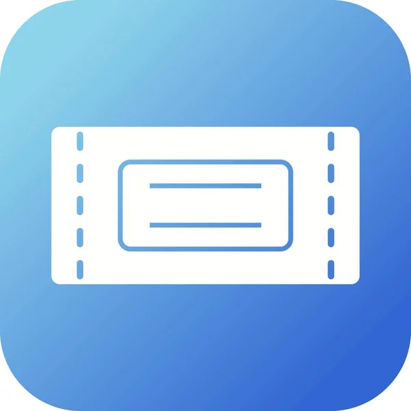 Einzigartige Tickets Vector Glyph Icon — Stockvektor