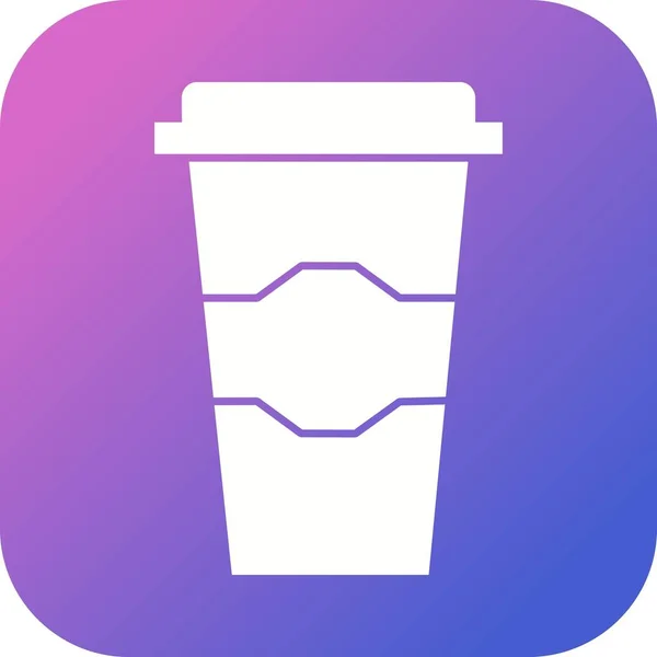 Унікальне Скло Cofee Vector Glyph Icon — стоковий вектор