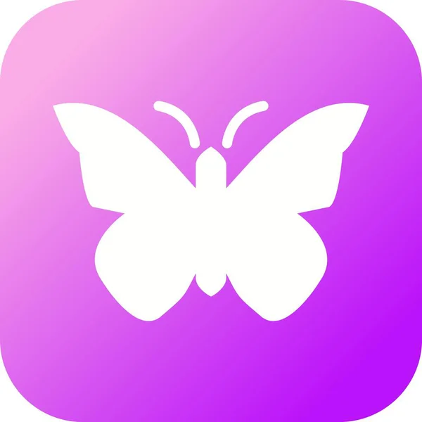 Glyphe Vecteur Unique Papillon — Image vectorielle