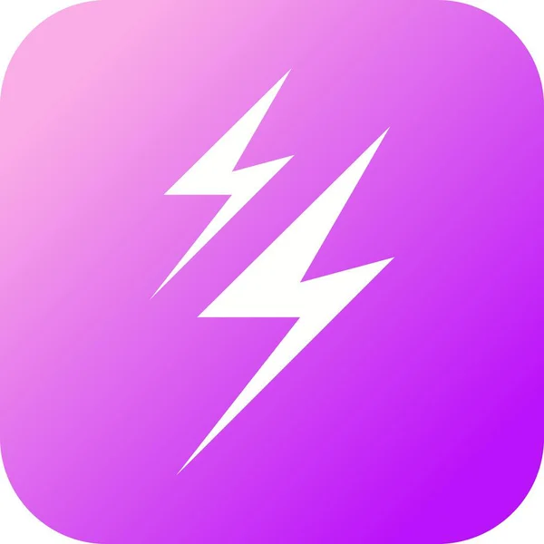 Einzigartiges Lightning Vector Glyph Icon — Stockvektor