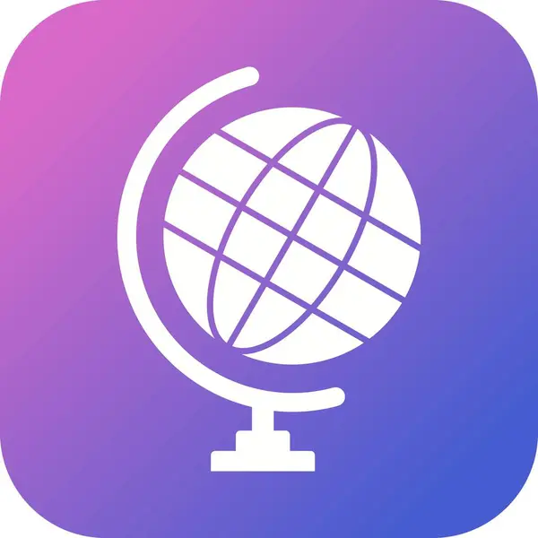 Einzigartiges Globe Vector Glyph Icon — Stockvektor