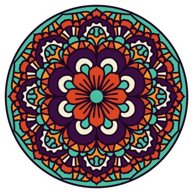 Mandala. Vektör etnik Oriental daire süsleme. 