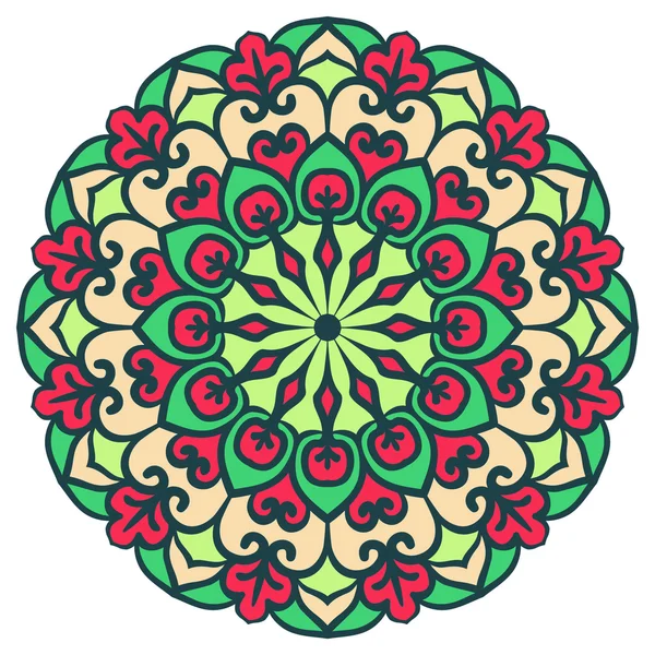 Mandala. Vektör etnik Oriental daire süsleme. — Stok Vektör