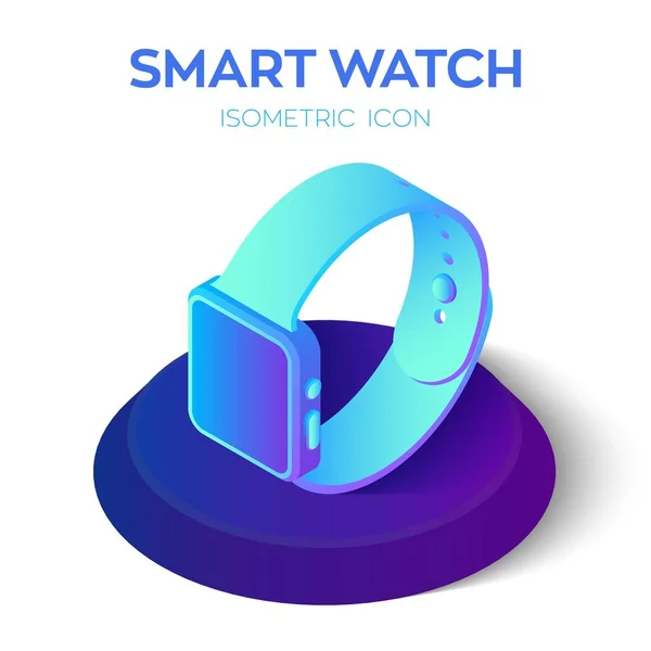 Icona Smart Watch. Icona 3D Smart Watch isometrica. Creato per dispositivi mobili, Web, arredamento, prodotti di stampa, applicazione. Perfetto per web design, banner e presentazione. Illustrazione vettoriale . — Vettoriale Stock