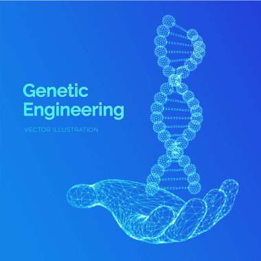 Dna dizisi elde. Tel kafes DNA molekülleri mesh yapı. DNA kodu editable şablon. Bilim ve Teknoloji kavramı. Vektör çizimi.