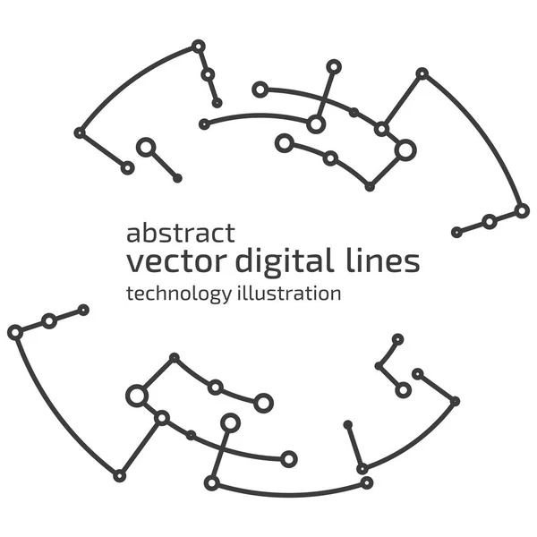 Abstrakter digitaler Kreis — Stockvektor