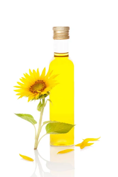 Olio di girasole isolato . — Foto Stock