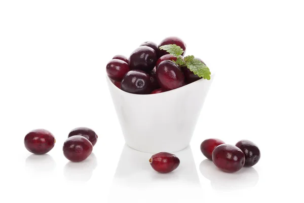 Raw cranberries isolated. — Stock Photo, Image