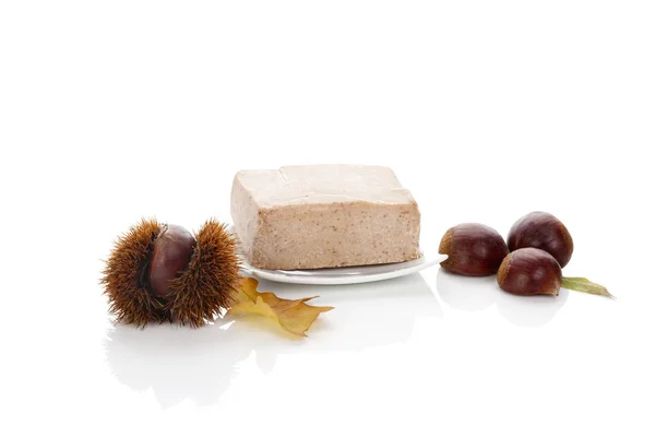 Purea di castagne isolata . — Foto Stock