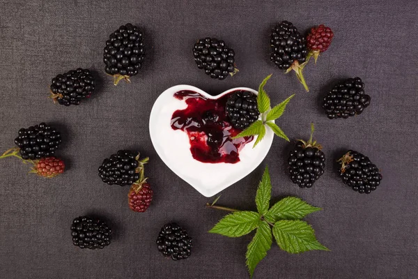 Blackberries from above. — Stock Photo, Image