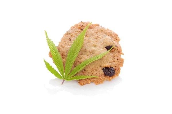 Fresh marijuana biscuit. — Stock Photo, Image
