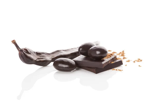 Carob choklad och godis. — Stockfoto