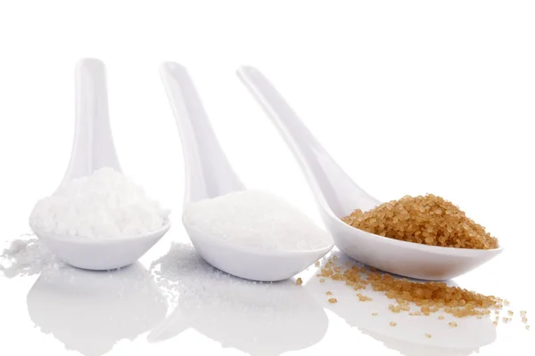 Various Types of sugar — Stock Photo, Image