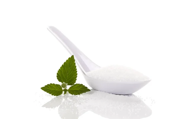 Heap Of white Crystallized Sugar — Stock Photo, Image