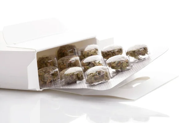 Medical Marijuana in blister pack. — Stock Photo, Image