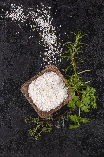 Herbal sea salt. — Stock Photo, Image
