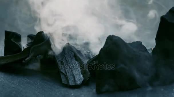 Reacção Química Explosão Fumo Auto Ignição Reação Alta Temperatura Permanganato — Vídeo de Stock