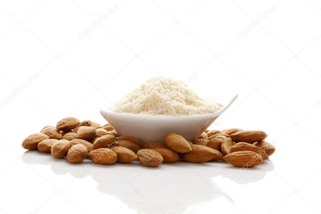Almond flour in bowl.