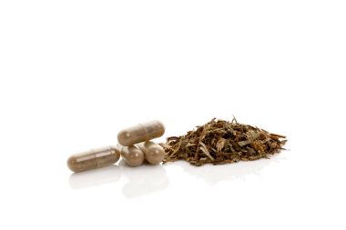 Gotu Kola yaprakları gotu kola jel - kapsül ile kurutulmuş