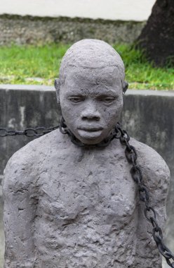 Köle adam heykelinin Zanzibar.