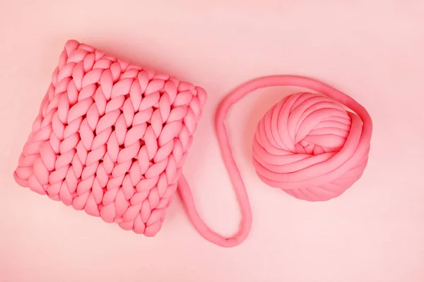 Chunky pink pillow. — Stock Photo, Image