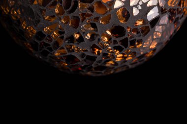 Sanatsal cam vazonun ayrıntıları. Dekorasyon. İç tasarım ilhamı.