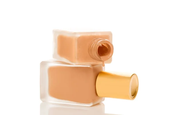 化妆品液体化妆品瓶 没有品牌隔离在白色背景 Skincare Concept Tonal Cream — 图库照片
