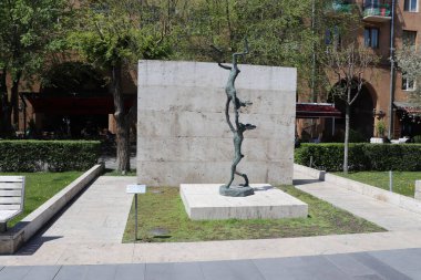 Erivan şehri, Ermenistan. Büyük Şelale 'nin heykel kompozisyonları. 