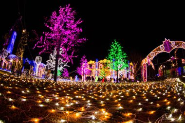 Nagasaki, Japonya - 29 Nisan 2019 Huis Ten Bosch bir tema parkı.