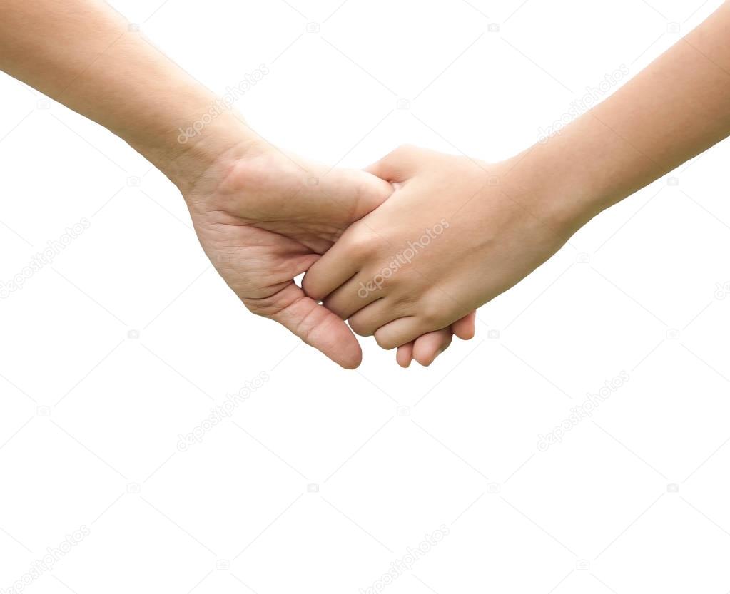 human hands holding together 