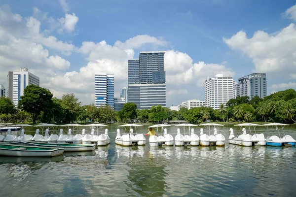 曼谷鲁比尼公园湖景 — 图库照片