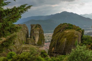 Güzel dağ manzarası Yunanistan Meteora