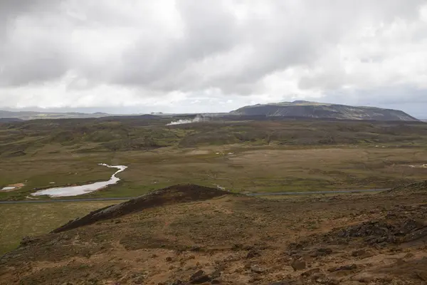 Krásný výhled na krajinu v islandštině — Stock fotografie