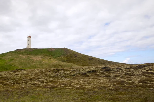 Lighthouse on the coast of Iceland, landmark — 스톡 사진