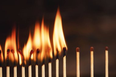 Virüslerin, bulaşıcı hastalıkların ya da yangının yayılmasını engellemek. Güvenli mesafe, koronavirüsün yayılmasının domino etkisi, kopyalama alanı