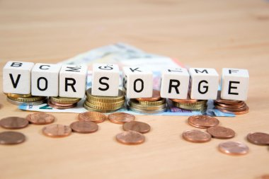 Vorsorge - mali önlemler için Almanca sözcük