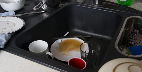 Utensilios de cocina necesitan un lavado —  Fotos de Stock