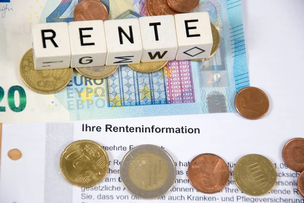 Rente - the german word for pension — Stock Photo, Image