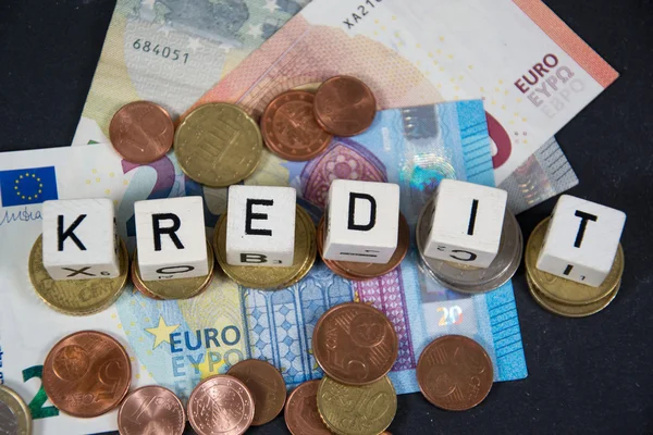 Kredit - the german word for credit — Stock Photo, Image