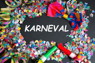 Karneval - the german word for carnival clipart