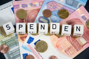 Spenden - Almanca kelime bağış için